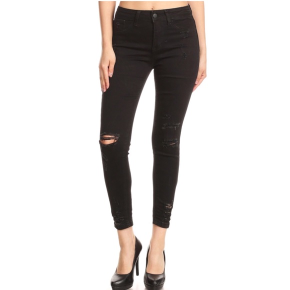 Prestige Denim destroyed skinny jeans 5 - Picture 4 of 6